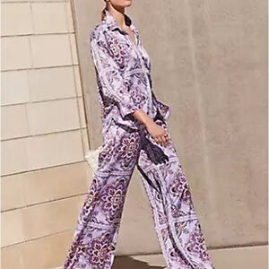 NWOT Ann Taylor Petite Easy Palazzo Pants in Lavender Latte